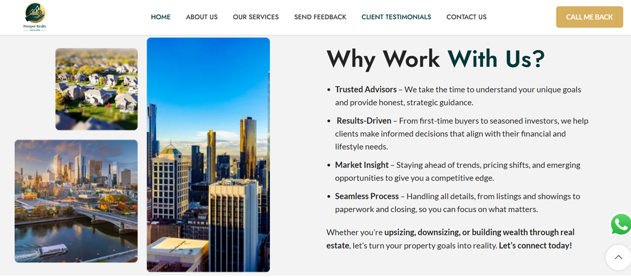 Prosper Realty website